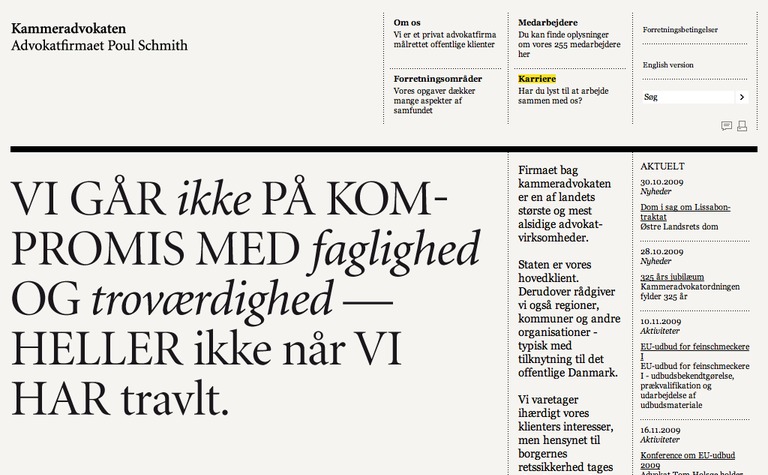 Web Design Inspiration - Kammeradvokaten