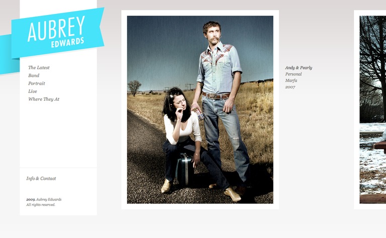 Web Design Inspiration - Aubrey Edwards Photography