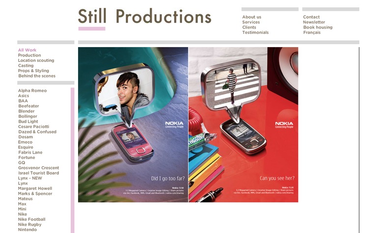 Web Design Inspiration - Still Productions