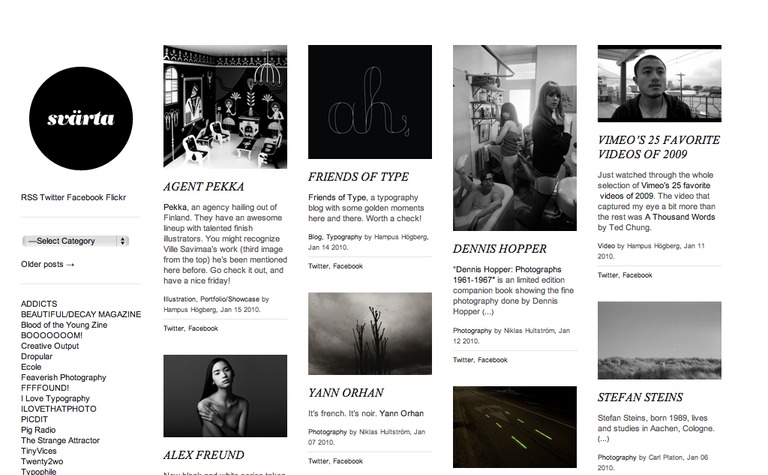 Web Design Inspiration - Svärta
