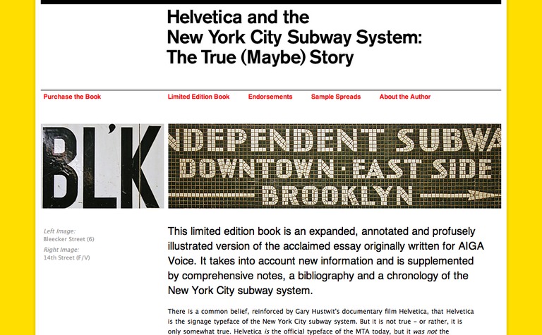 Web Design Inspiration - Helvetica and the New York City Subway