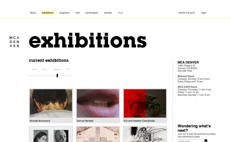 Web Design Inspiration - MCA Denver