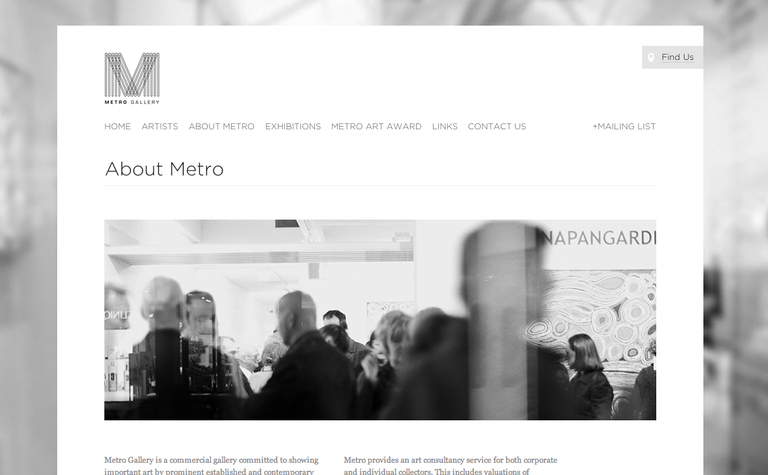 Web Design Inspiration - Metro Gallery