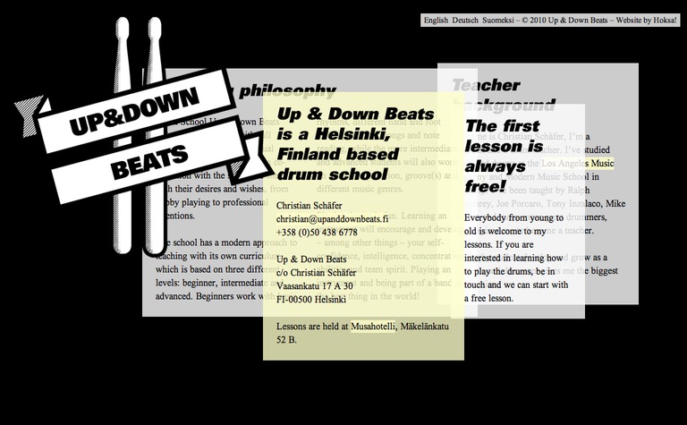 Web Design Inspiration - Up and Down Beats