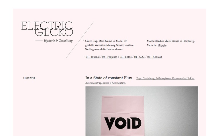 Web Design Inspiration - Electric Gecko