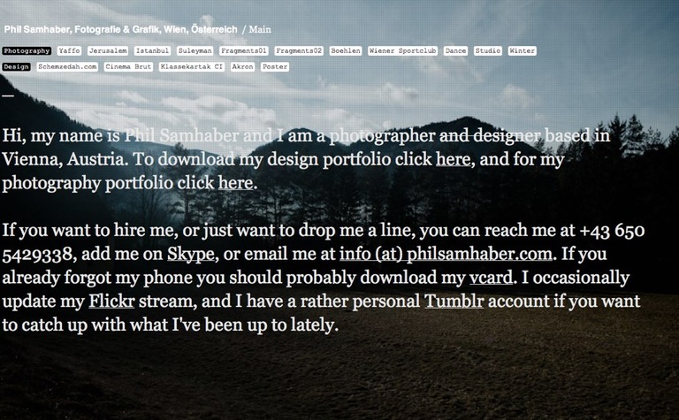 Web Design Inspiration - Phil Samhaber