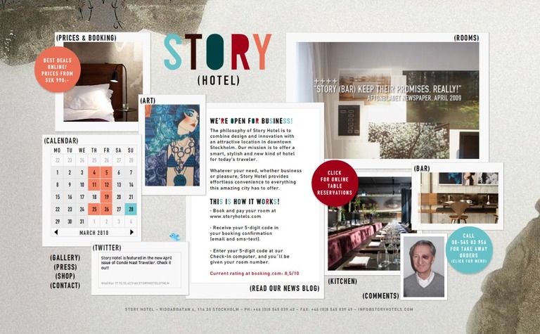 Web Design Inspiration - Story Hotel