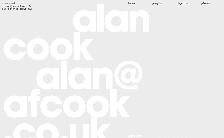 Web Design Inspiration - Alan Cook