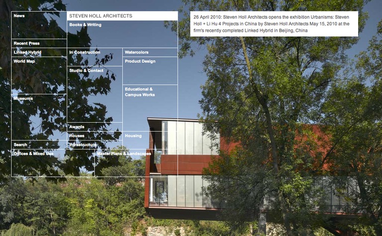 Web Design Inspiration - Steven Holl Architects