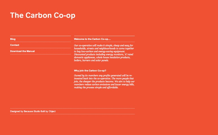 Web Design Inspiration - Carbon Co–op