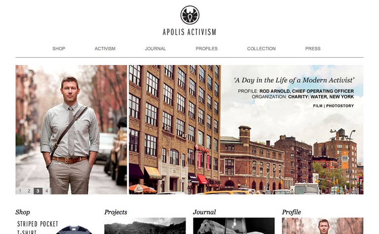 Web Design Inspiration - Apolis Activism
