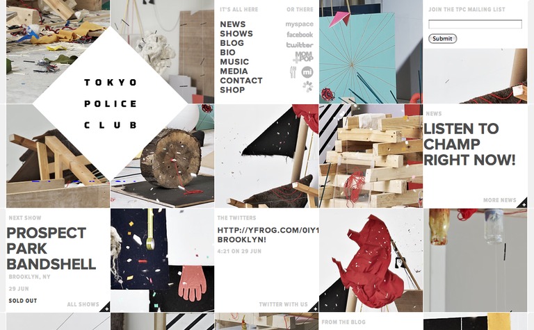 Web Design Inspiration - Tokyo Police Club