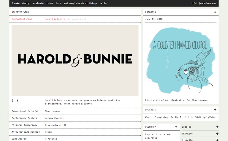 Web Design Inspiration - Joannie Wu