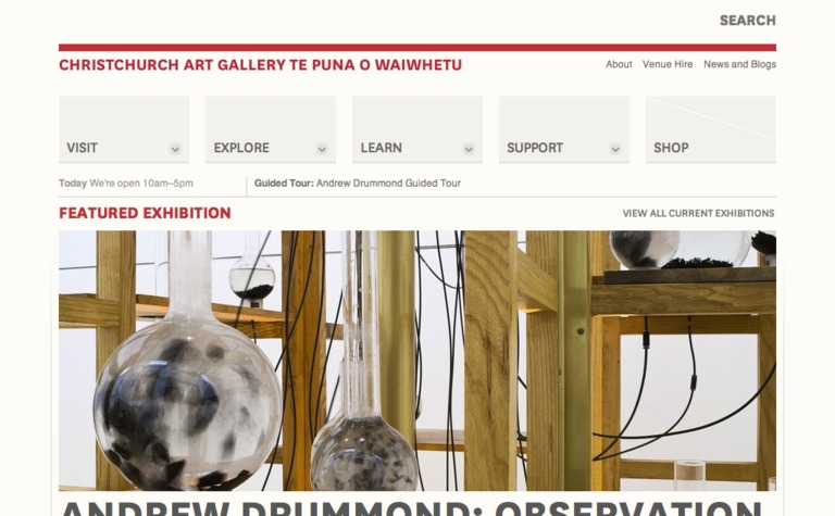 Web Design Inspiration - Christchurch Art Gallery