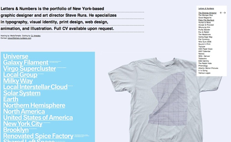 Web Design Inspiration - Letters & Numbers