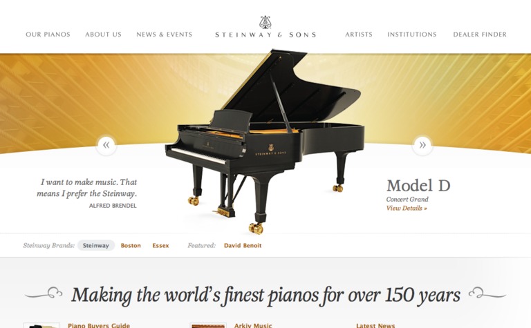 Web Design Inspiration - Steinway & Sons