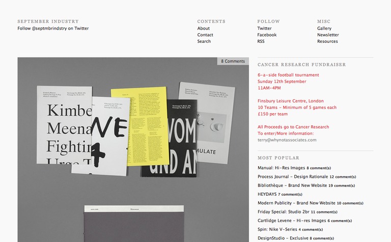Web Design Inspiration - September Industry