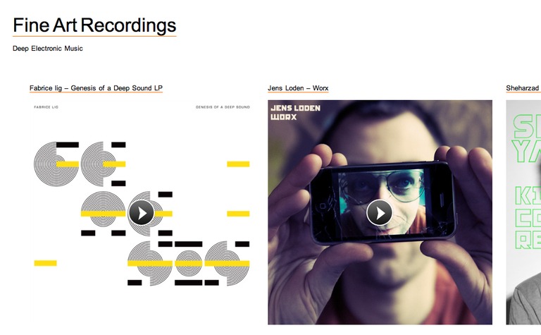 Web Design Inspiration - Fine Art Recordings