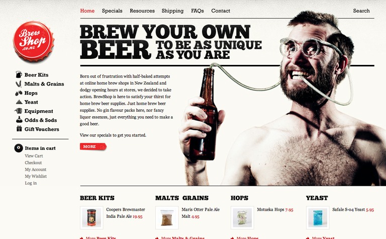 Web Design Inspiration - BrewShop