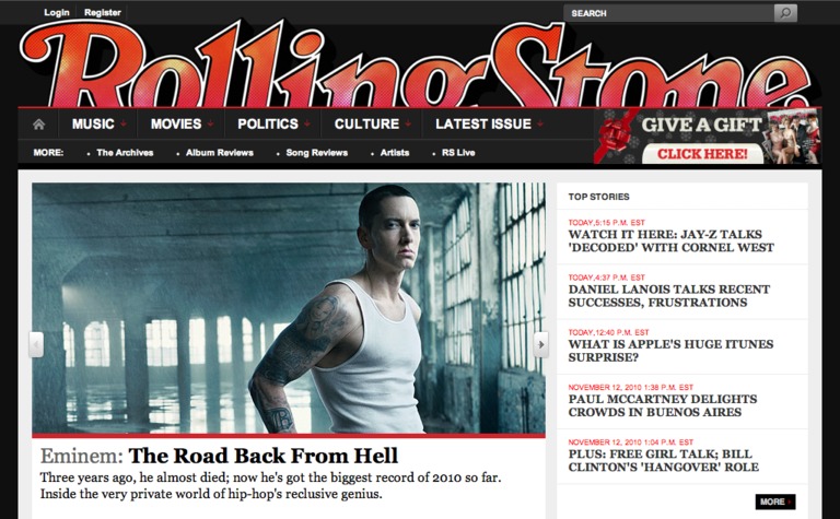 Web Design Inspiration - Rolling Stone