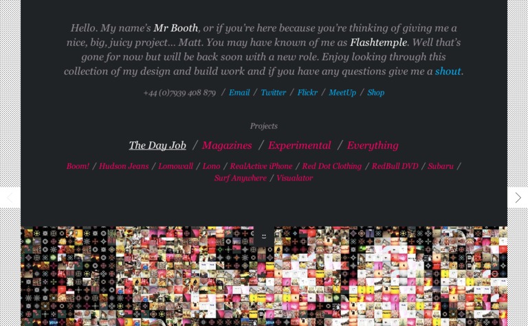 Web Design Inspiration - Mr Booth
