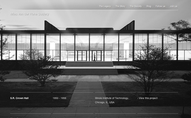 Web Design Inspiration - Mies van der Rohe Society