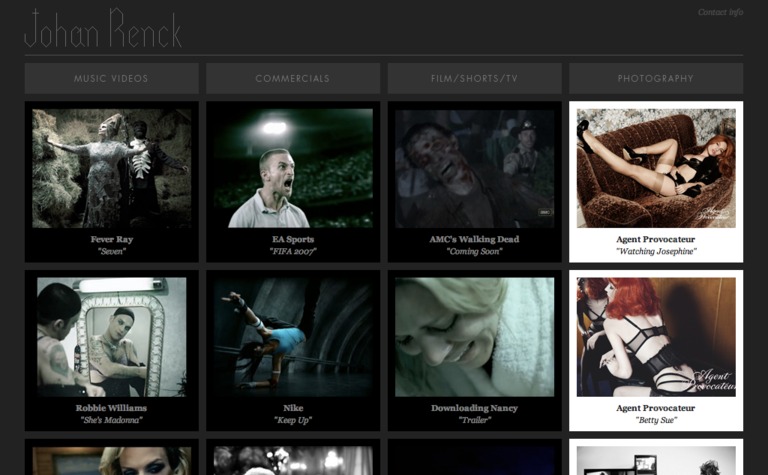 Web Design Inspiration - Johan Renck
