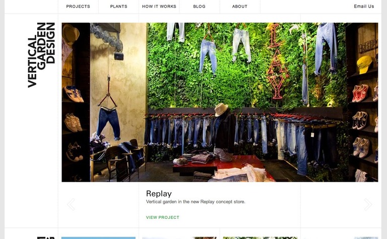 Web Design Inspiration - Vertical Garden Design