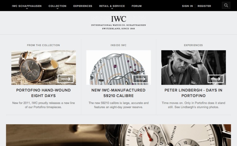 Web Design Inspiration - IWC