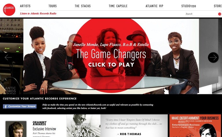 Web Design Inspiration - Atlantic Records