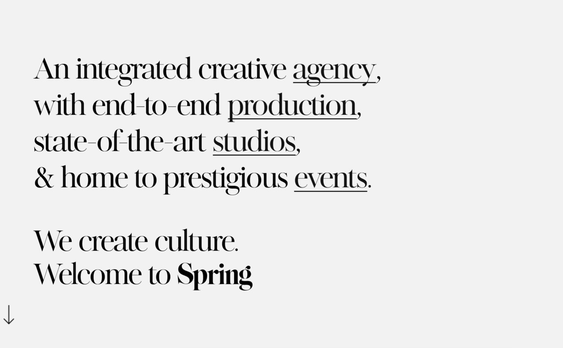 Web Design Inspiration - Spring Studios