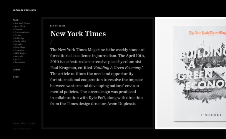 Web Design Inspiration - Michael Freimuth