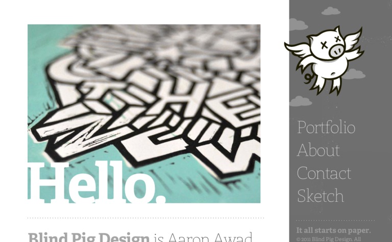 Web Design Inspiration - Blind Pig Design