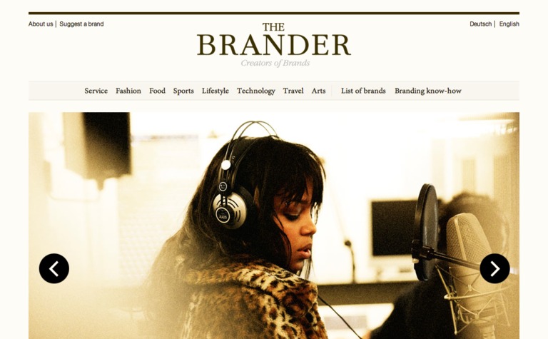 Web Design Inspiration - The Brander