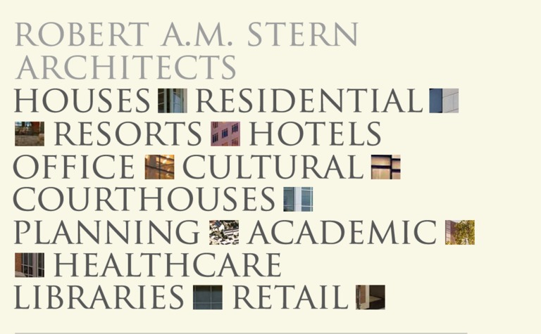 Web Design Inspiration - Robert A. M. Stern Architects