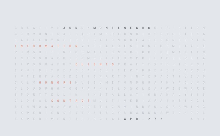 Web Design Inspiration - Jon Montenegro