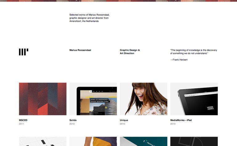 Web Design Inspiration - Marius Roosendaal