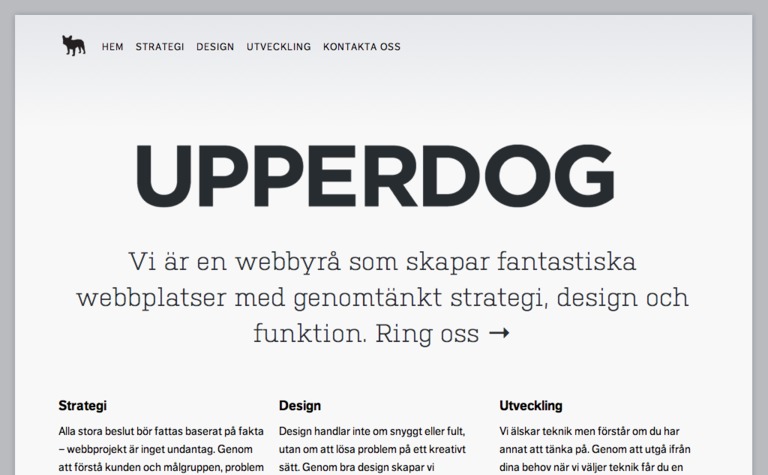 Web Design Inspiration - Upperdog