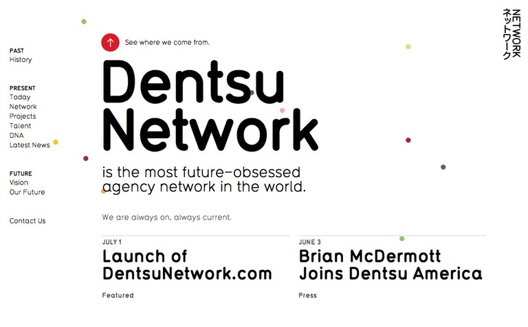 Web Design Inspiration - Dentsu Network