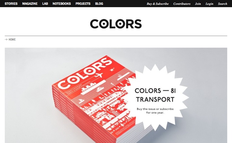 Web Design Inspiration - Colors Magazine