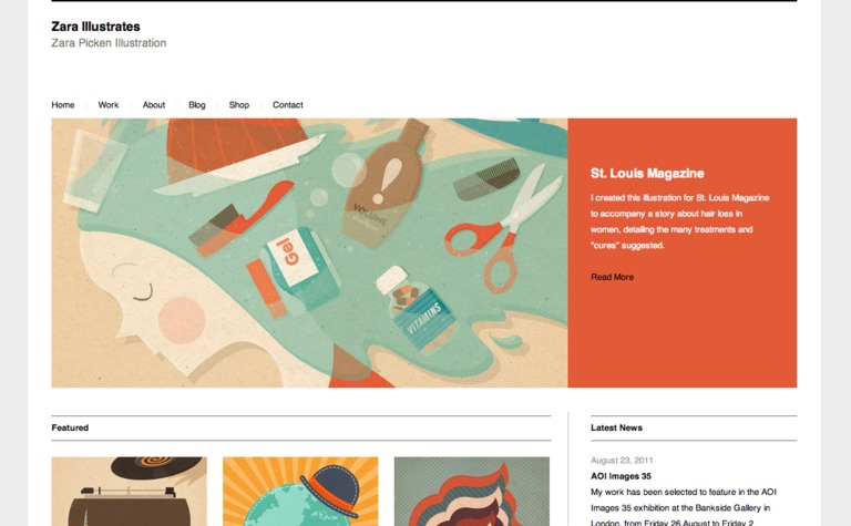 Web Design Inspiration - Zara Picken Illustration