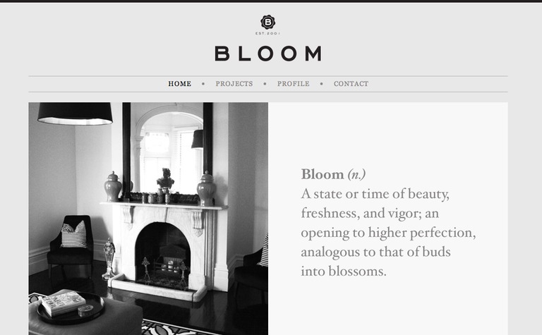 Web Design Inspiration - Bloom