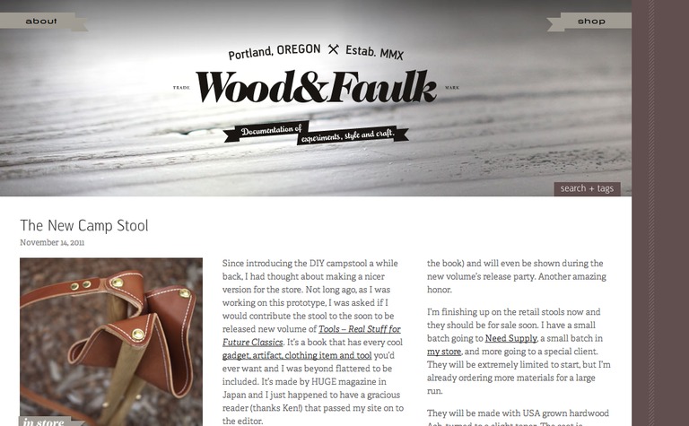 Web Design Inspiration - Wood&Faulk