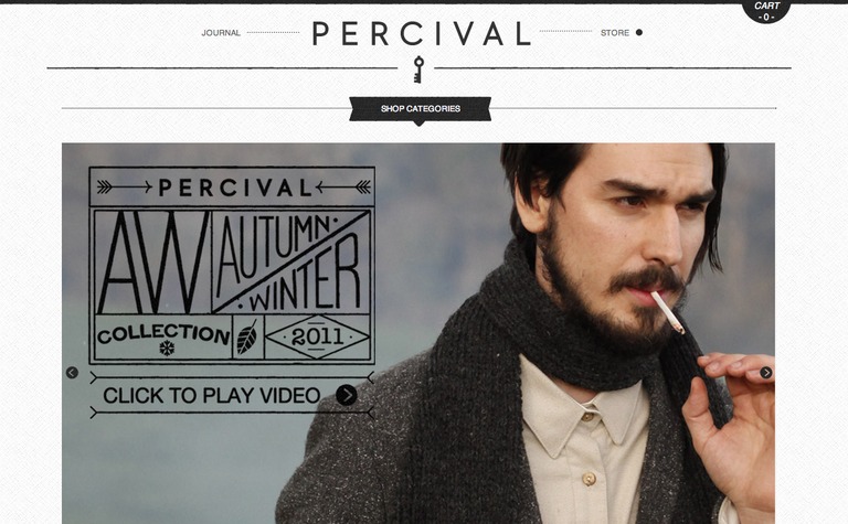 Web Design Inspiration - Percival Clothing