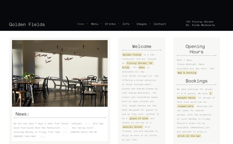 Web Design Inspiration - Golden Fields