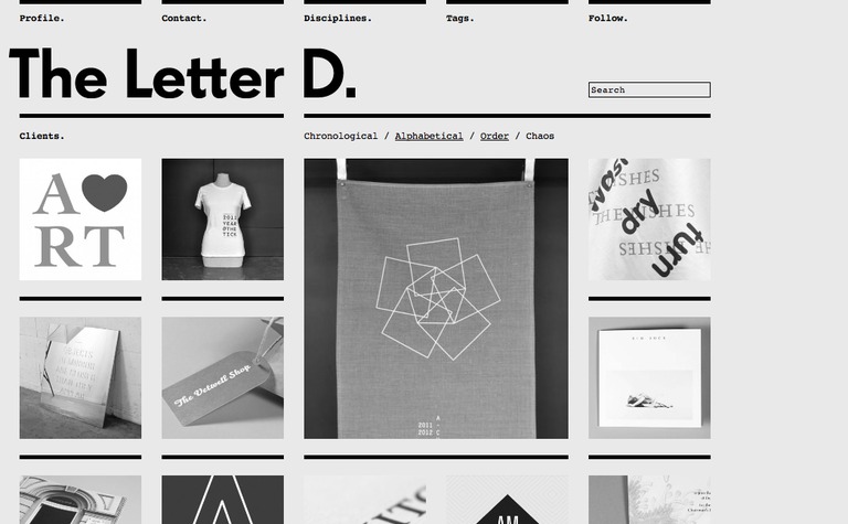 Web Design Inspiration - The Letter D