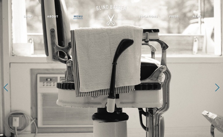 Web Design Inspiration - Blind Barber