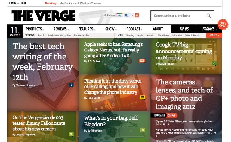 Web Design Inspiration - The Verge