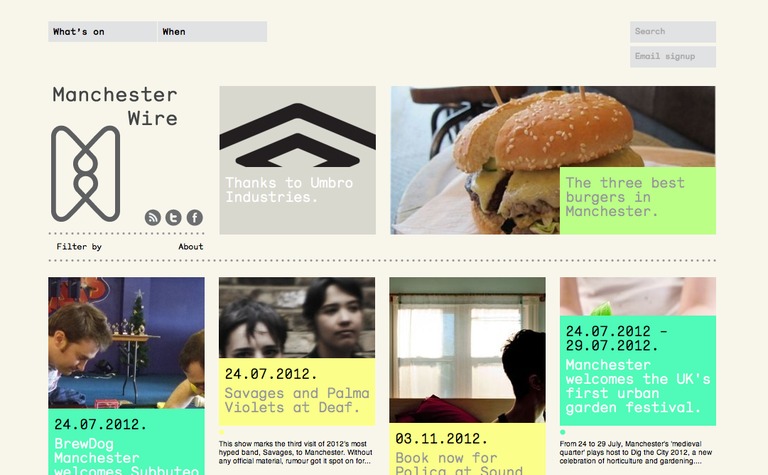 Web Design Inspiration - Manchester Wire