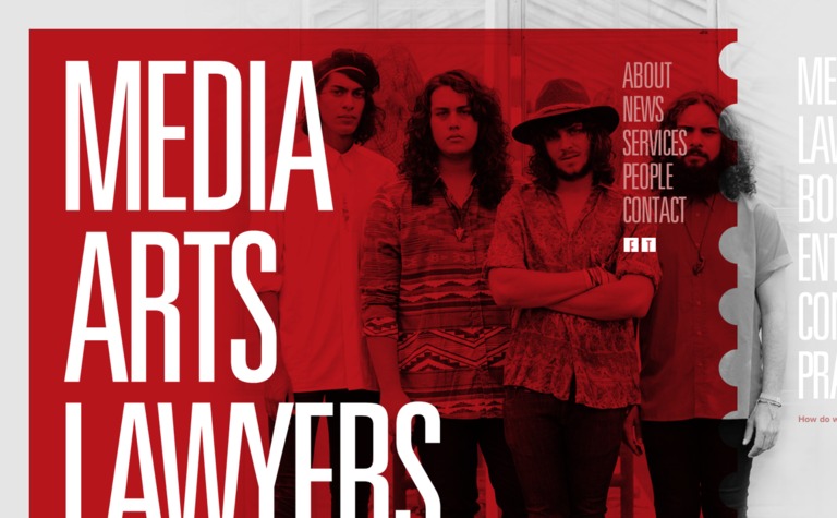 Web Design Inspiration - Media Arts Lawyers